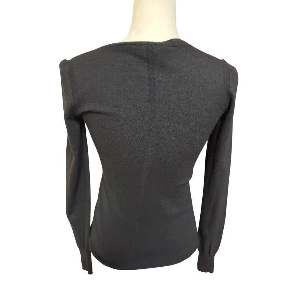 Porsche Design 100% Black Cashmere V Neck Long Sleeve Sweater Basic Capsule - S